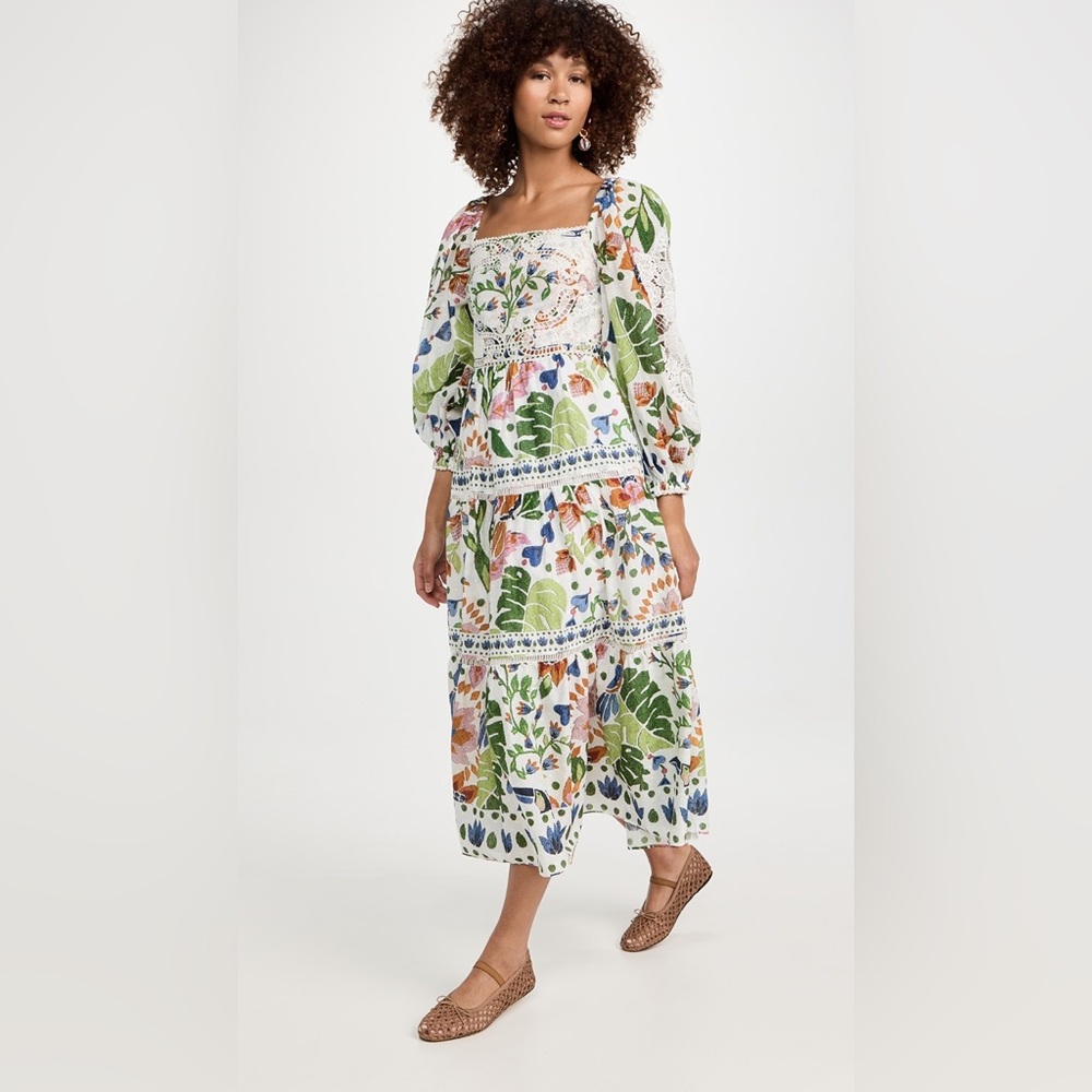 Farm Rio Summer Garden Midi Dress - Picture 3 of 7